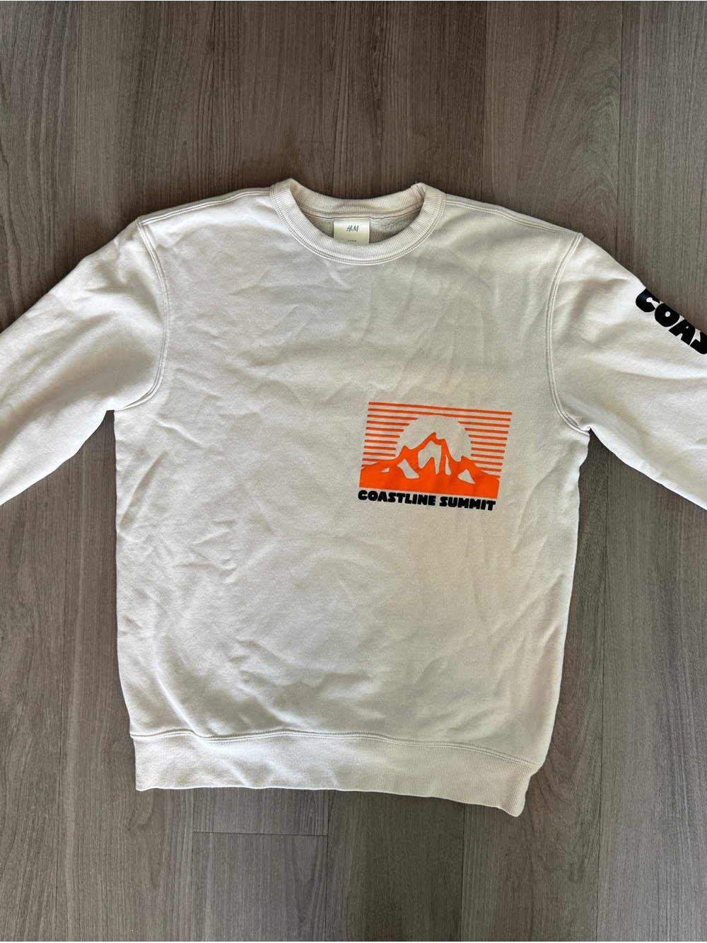 H&M 100% cotton Label of Graded Goods Coastline Summit White Crewneck Sweatshirt